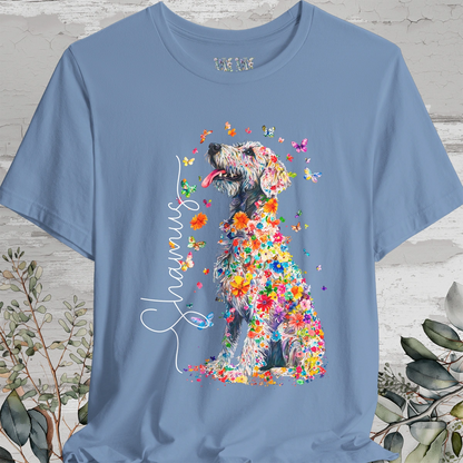 Irish Wolfhound #1 Floral Personalized T shirt