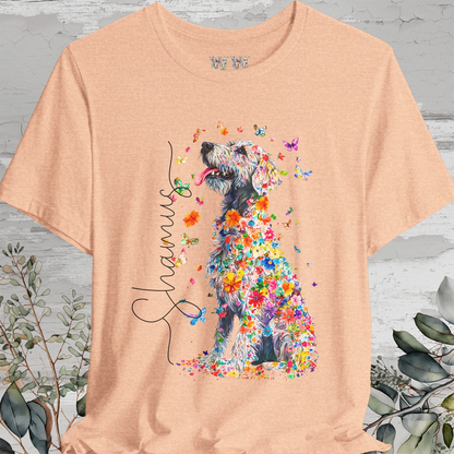 Irish Wolfhound #1 Floral Personalized T shirt