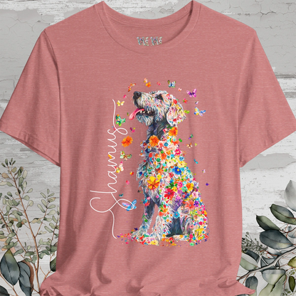 Irish Wolfhound #1 Floral Personalized T shirt