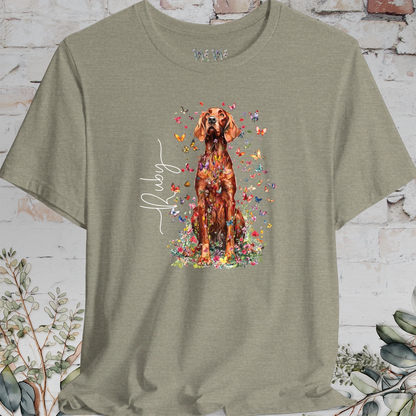 Irish Setter #3 Floral Butterfly T shirt