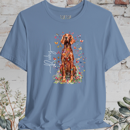 Irish Setter #3 Floral Butterfly T shirt