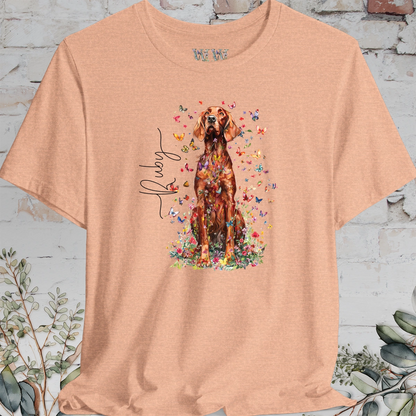 Irish Setter #3 Floral Butterfly T shirt