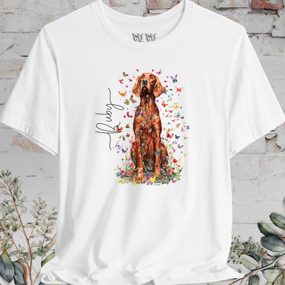 Irish Setter #3 Floral Butterfly T shirt