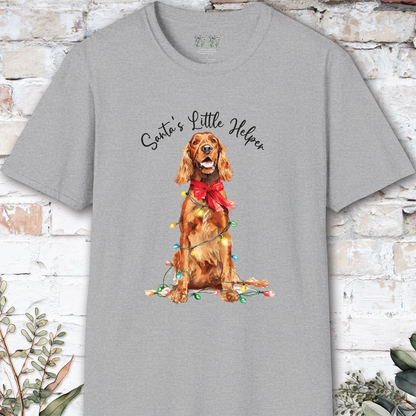 Irish Setter Santa's little helper. unisex T shirt