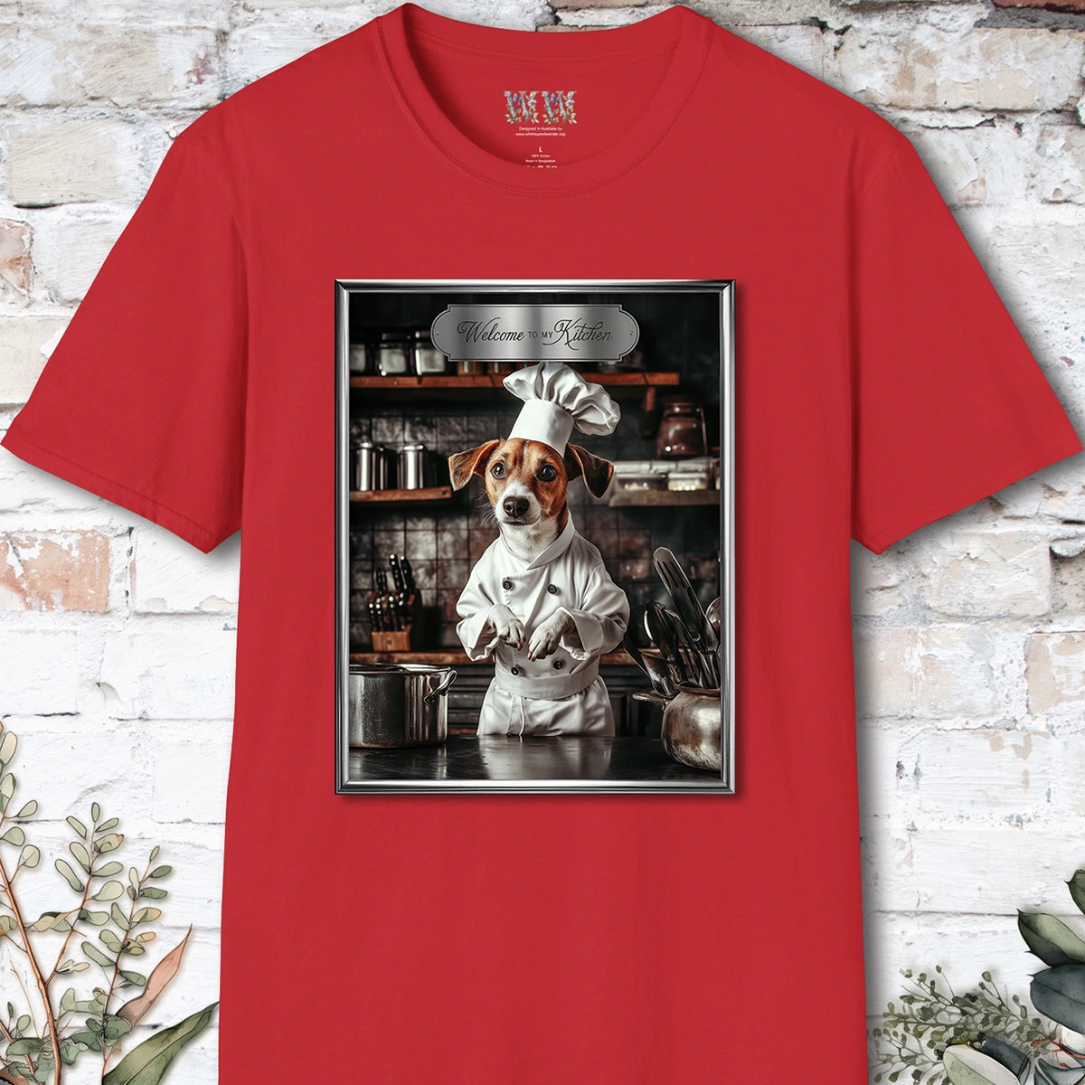 Jack Russell Chef Unisex T shirt