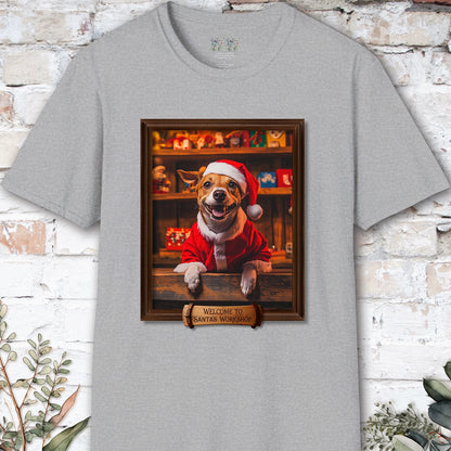Jack Russell Terrier Santa's Workshop Unisex T shirt