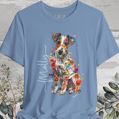 Jack Russell Floral Personalized T shirt