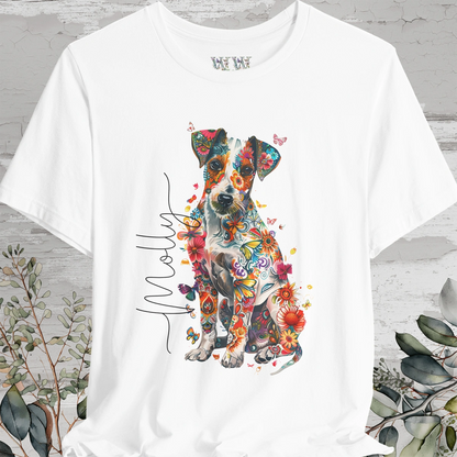 Jack Russell Floral Personalized T shirt