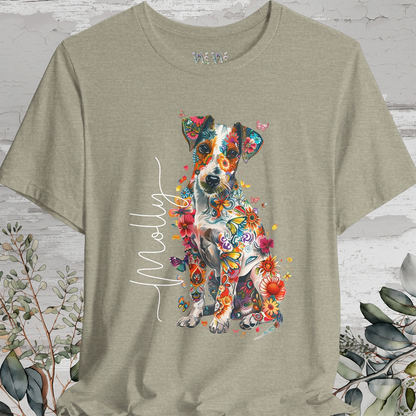 Jack Russell Floral Personalized T shirt