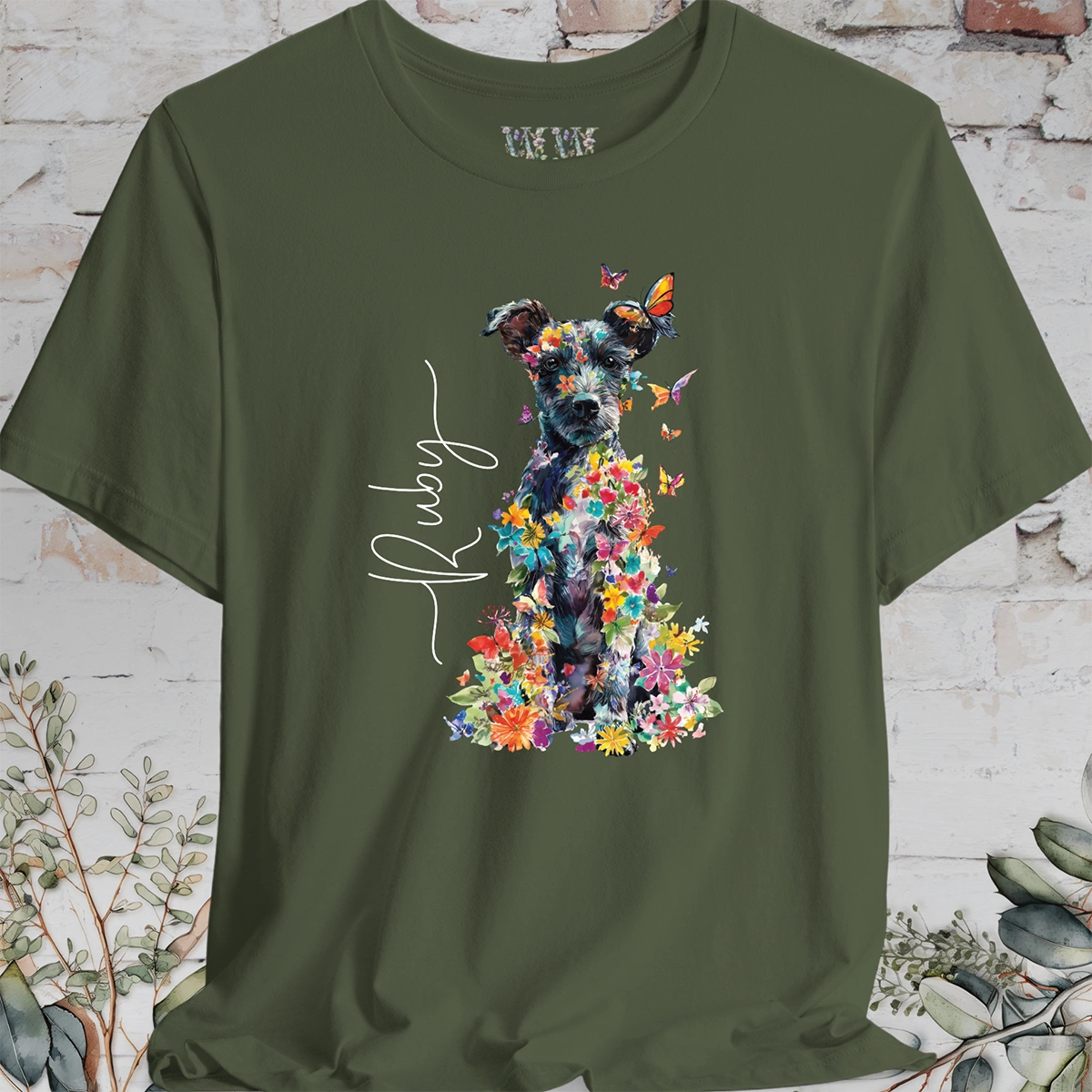 Jackapoo #2 Floral Personalized T shirt