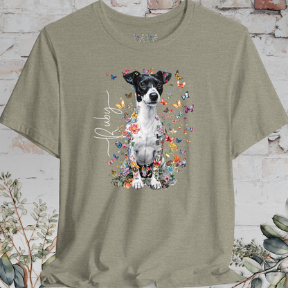 Jack Russell Terrier #4 Floral Personalized T shirt