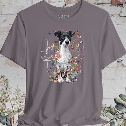 Jack Russell Terrier #4 Floral Personalized T shirt