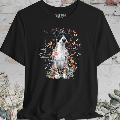Jack Russell Terrier #4 Floral Personalized T shirt