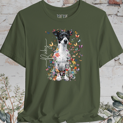 Jack Russell Terrier #4 Floral Personalized T shirt