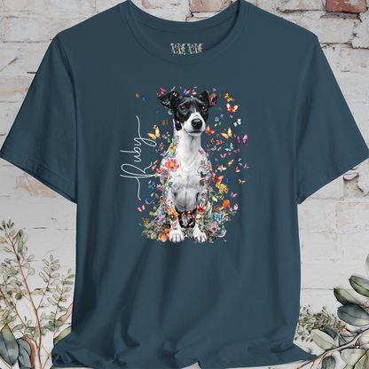 Jack Russell Terrier #4 Floral Personalized T shirt