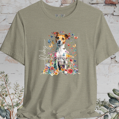 Jack Russell Terrier #5 Floral Personalized T shirt