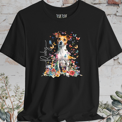 Jack Russell Terrier #5 Floral Personalized T shirt