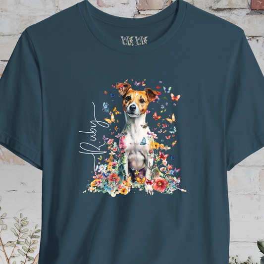 Jack Russell Terrier #5 Floral Personalized T shirt