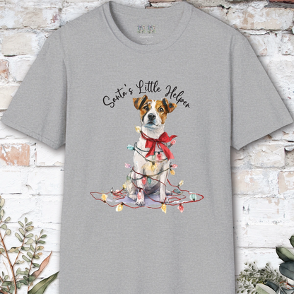 Jack Russell Santa's little helper, unisex T shirt