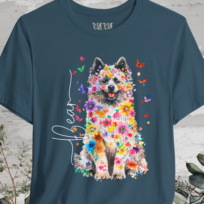 Keeshond #1 Floral Personalized T shirt