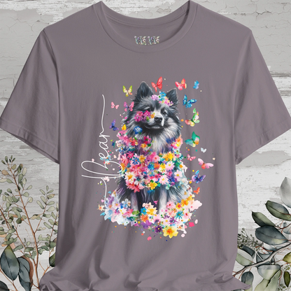 Keeshond #2 Floral Personalized T shirt