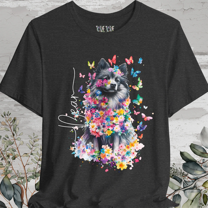 Keeshond #2 Floral Personalized T shirt