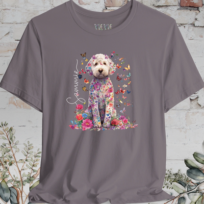 Labradoodle #1 Floral Personalized T shirt