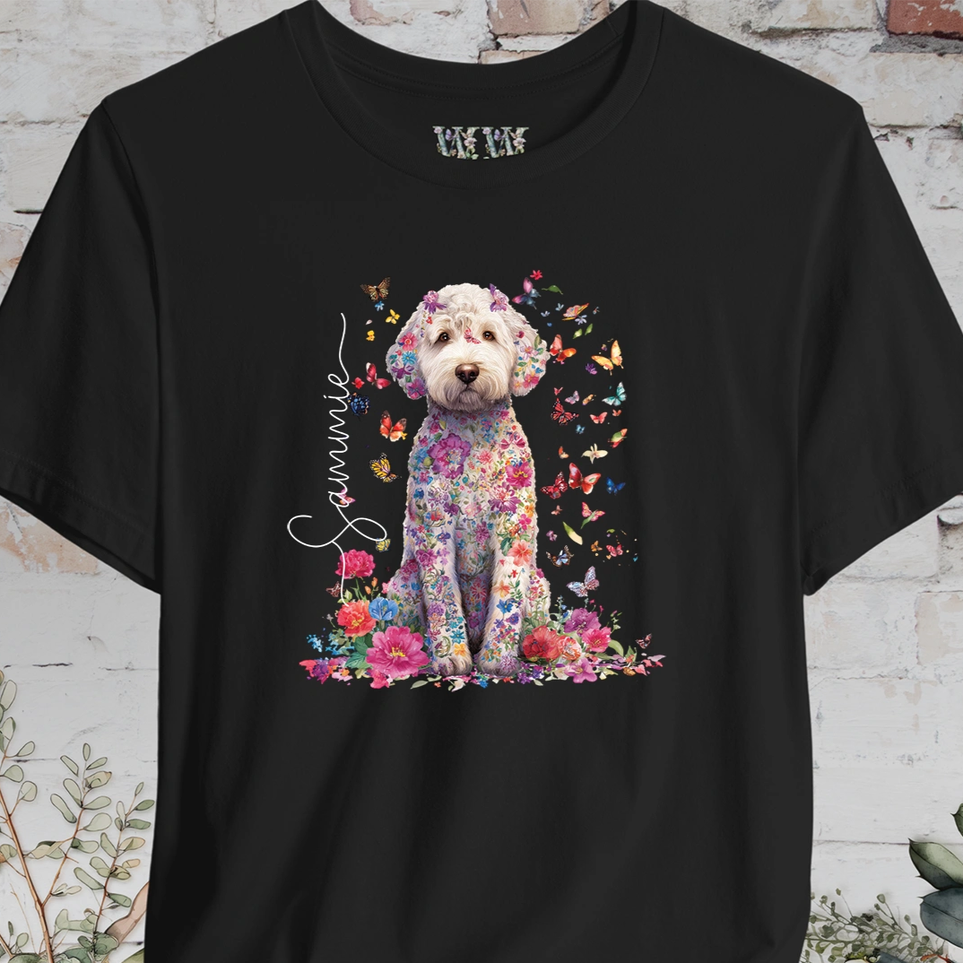 Labradoodle #1 Floral Personalized T shirt