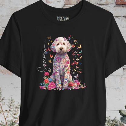 Labradoodle #1 Floral Personalized T shirt