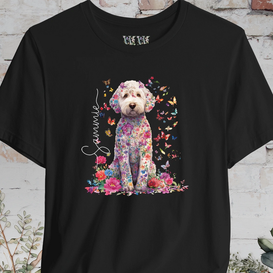 Labradoodle #1 Floral Personalized T shirt