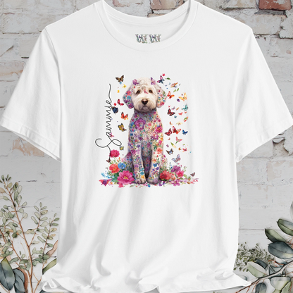 Labradoodle #1 Floral Personalized T shirt