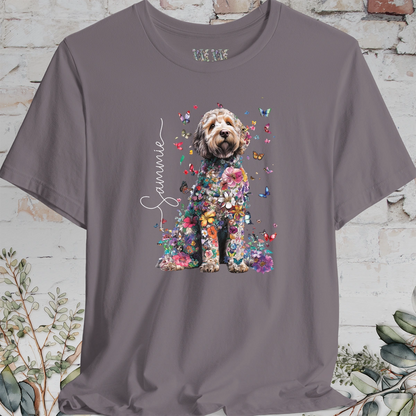 Labradoodle #2 Floral Personalized T shirt