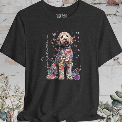 Labradoodle #2 Floral Personalized T shirt