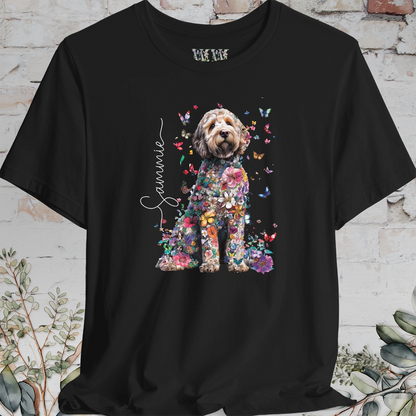Labradoodle #2 Floral Personalized T shirt