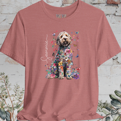 Labradoodle #2 Floral Personalized T shirt