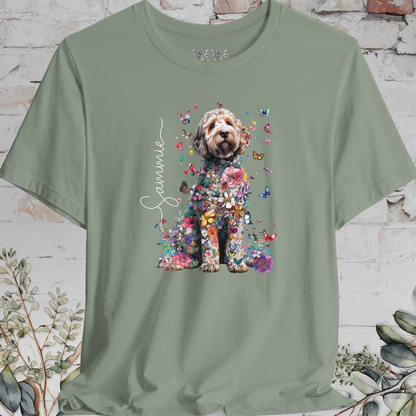 Labradoodle #2 Floral Personalized T shirt