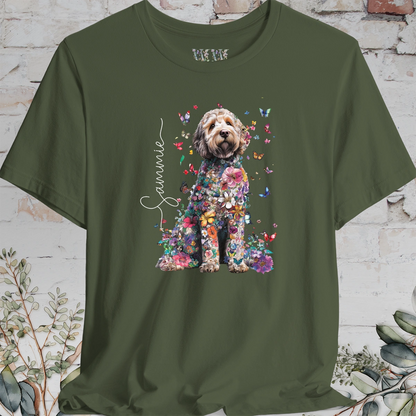 Labradoodle #2 Floral Personalized T shirt