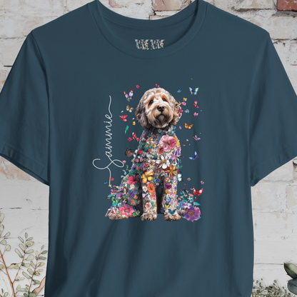 Labradoodle #2 Floral Personalized T shirt