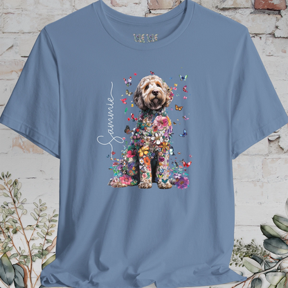 Labradoodle #2 Floral Personalized T shirt