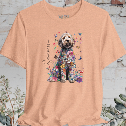 Labradoodle #2 Floral Personalized T shirt