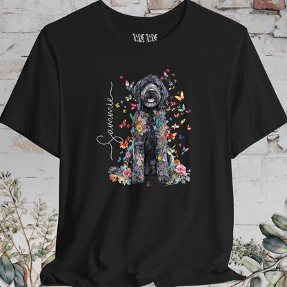 Labradoodle #3 Floral Personalized T shirt