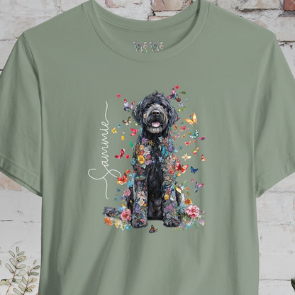 Labradoodle #3 Floral Personalized T shirt