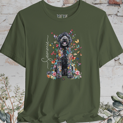 Labradoodle #3 Floral Personalized T shirt