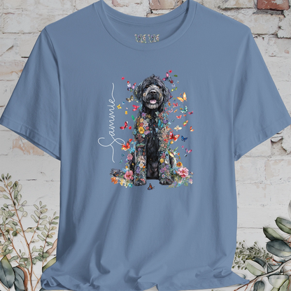 Labradoodle #3 Floral Personalized T shirt