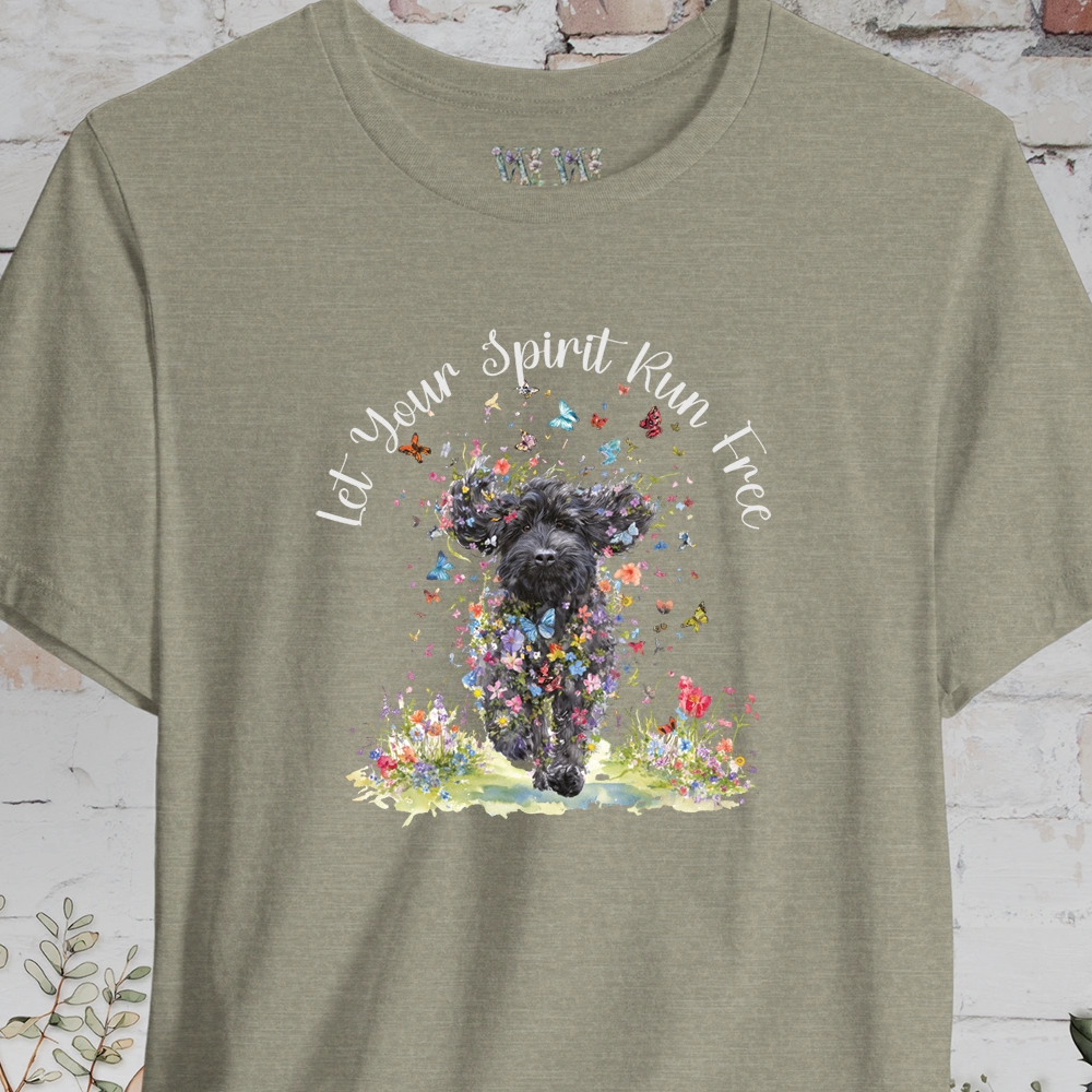 Labradoodle #3 'Let your spirit run free' T shirt