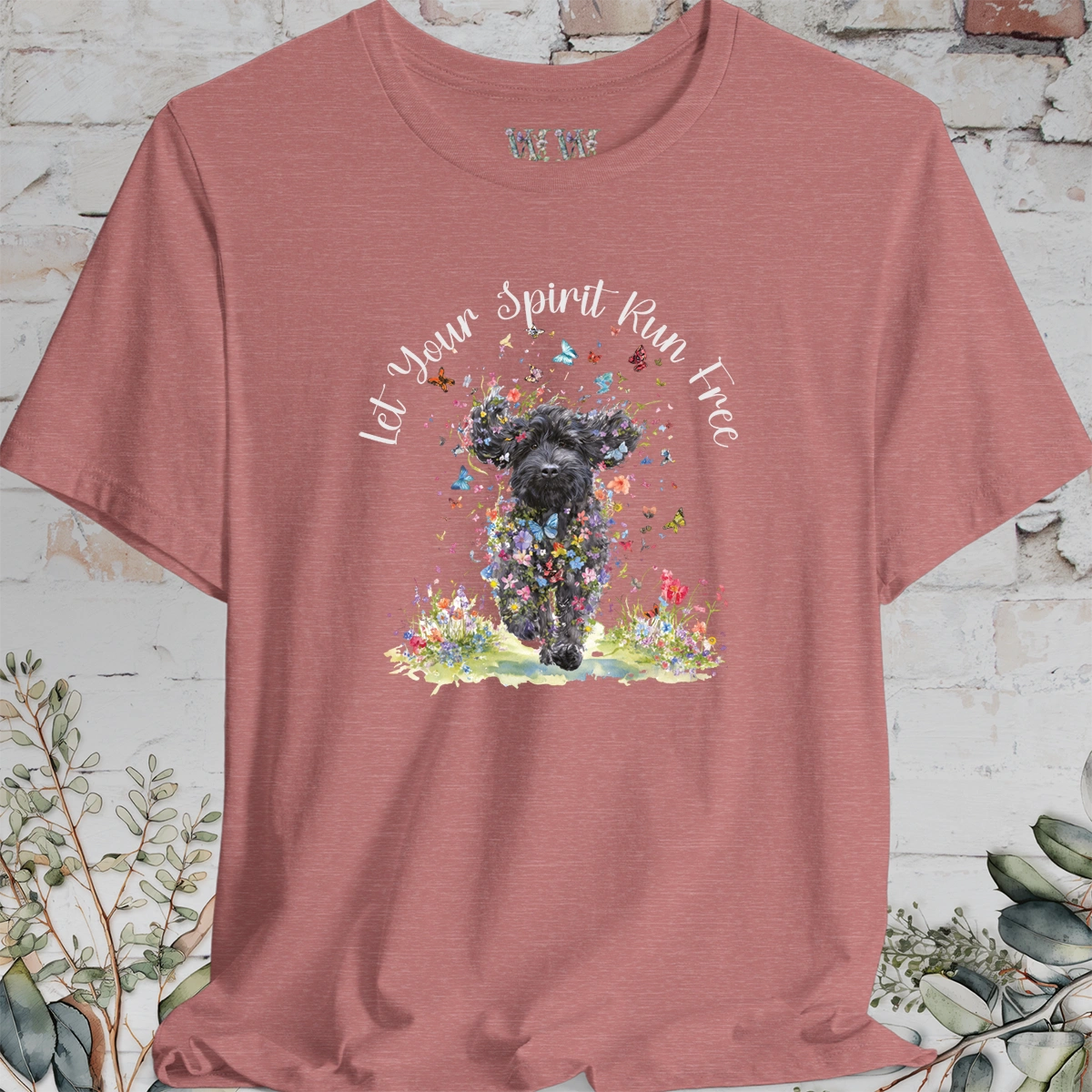 Labradoodle #3 'Let your spirit run free' T shirt