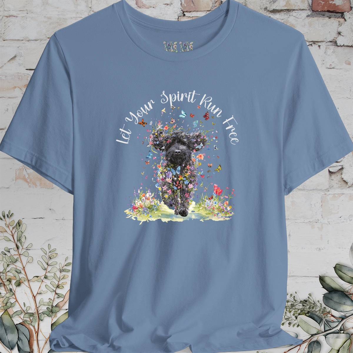 Labradoodle #3 'Let your spirit run free' T shirt