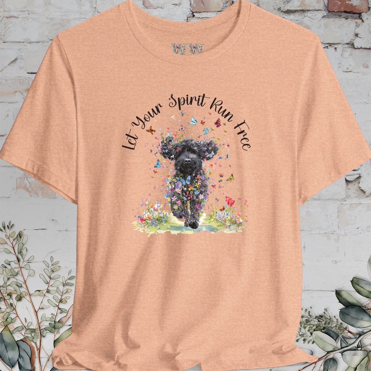 Labradoodle #3 'Let your spirit run free' T shirt