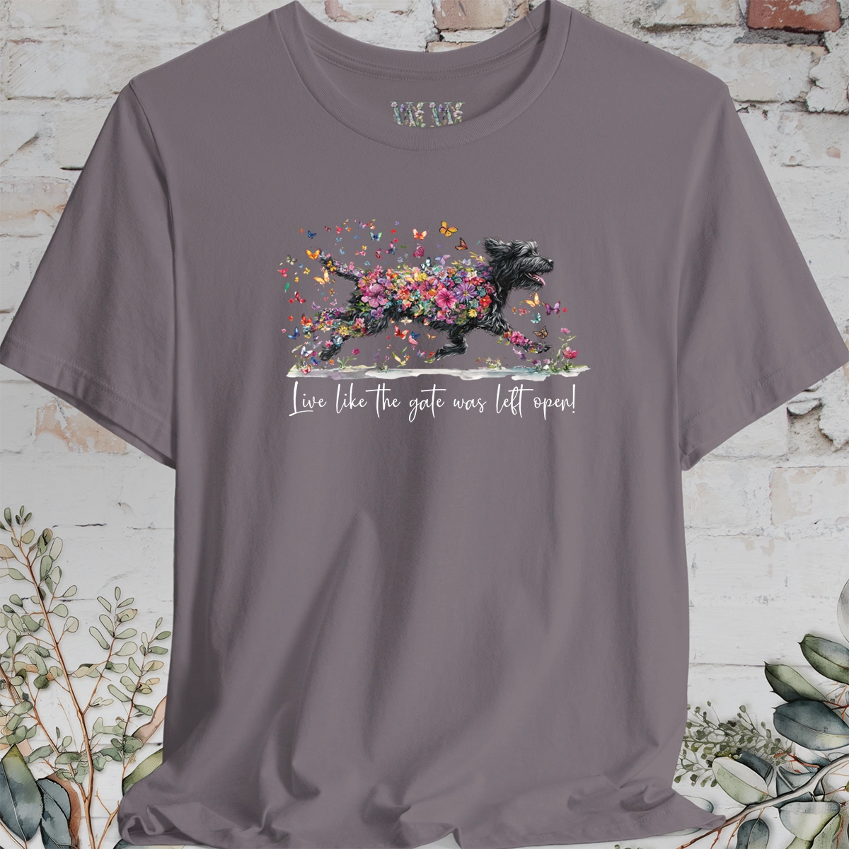 Labradoodle/Groodle #1 "Live like the gate was left open" Unisex T shirt