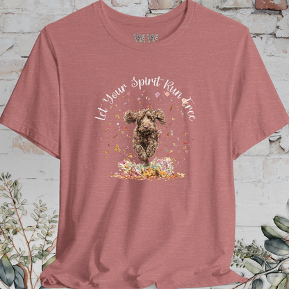 Labradoodle/Groodle #1 Autumn/Fall leaves 'Let your spirit run free' T shirt